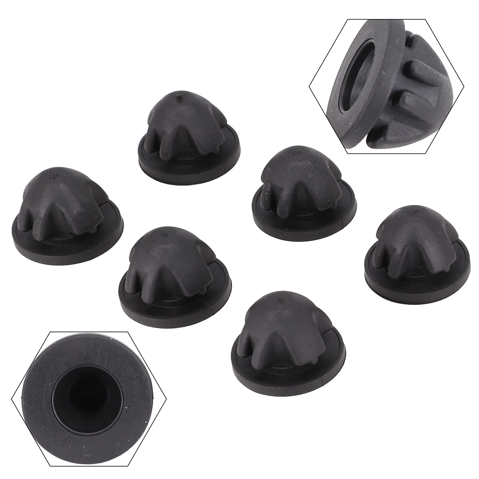 6pcs Car  Engine Cover Grommet Rubber Trim 03G103184C For A3 8P1 2.0 1968 Ccm For Touran 1T1 1T2  For Superb For Superb