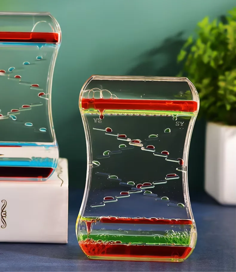 الإبداعية قطرة الزيت الساعة الرملية لونين قطرة الزيت سلم المياه السائلة الديكور الإبداعي القلق تخفيف لعبة زخرفة السائل