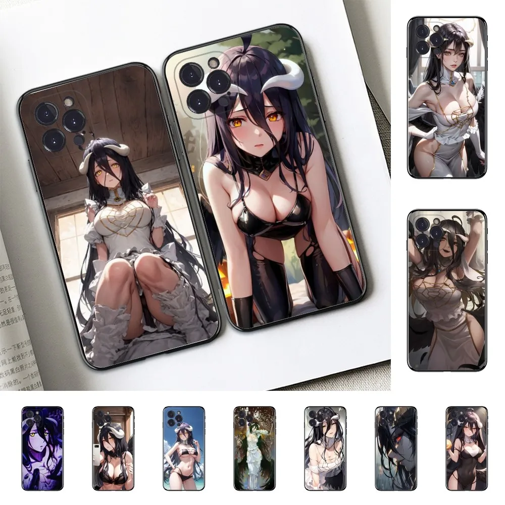 Anime Overlord Albedo Phone Case For iPhone 15 14 11 12 13 Mini Pro XS Max Cover 6 7 8 Plus X XR SE 2020 Funda Shell