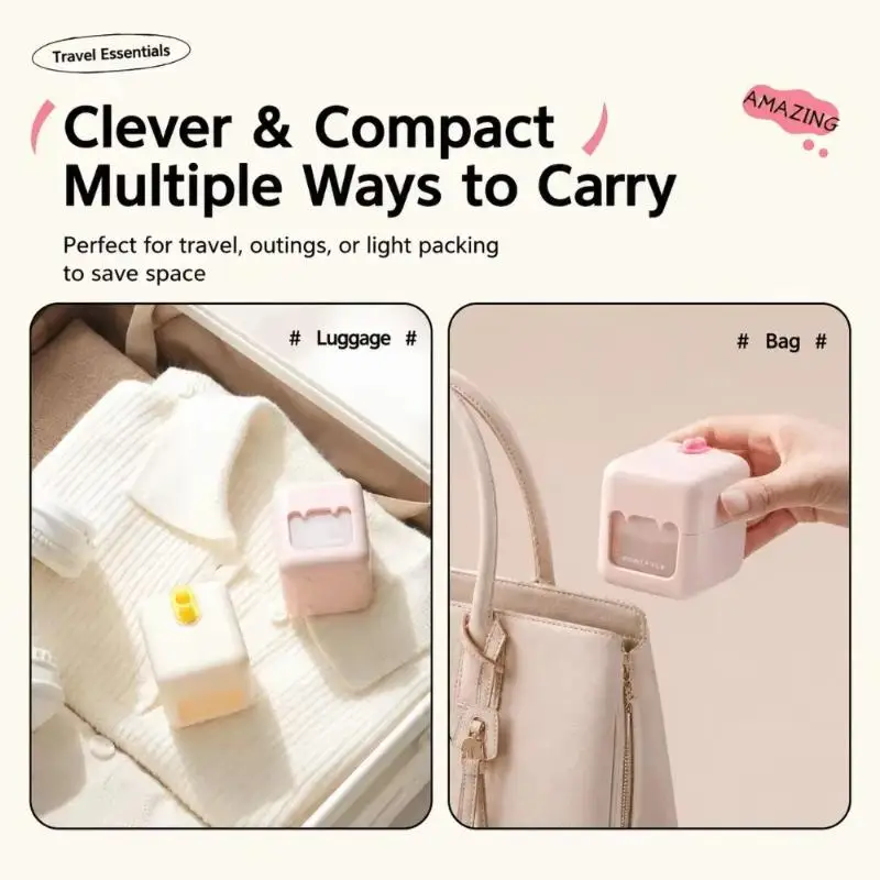 2-in-1 tragbarer Reise-Make-up-Entferner, Unterflasche, auslaufsicher, wasserdicht, Aufbewahrung für Flüssigkeiten und Wattepads, multifunktionale Aufbewahrungsbox – Detail 3