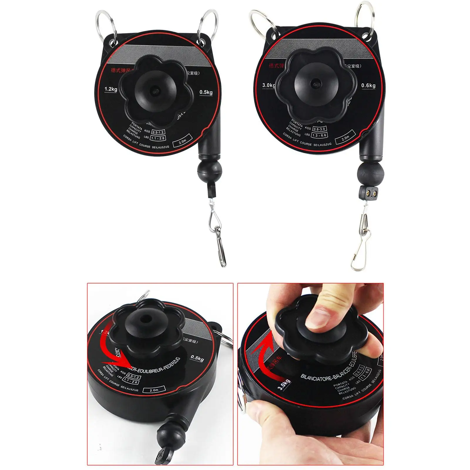 Retractable Spring Balancer Hanging Holding Equipment Accessories for Assembly Line Adjustable Balancer Retractor 2M