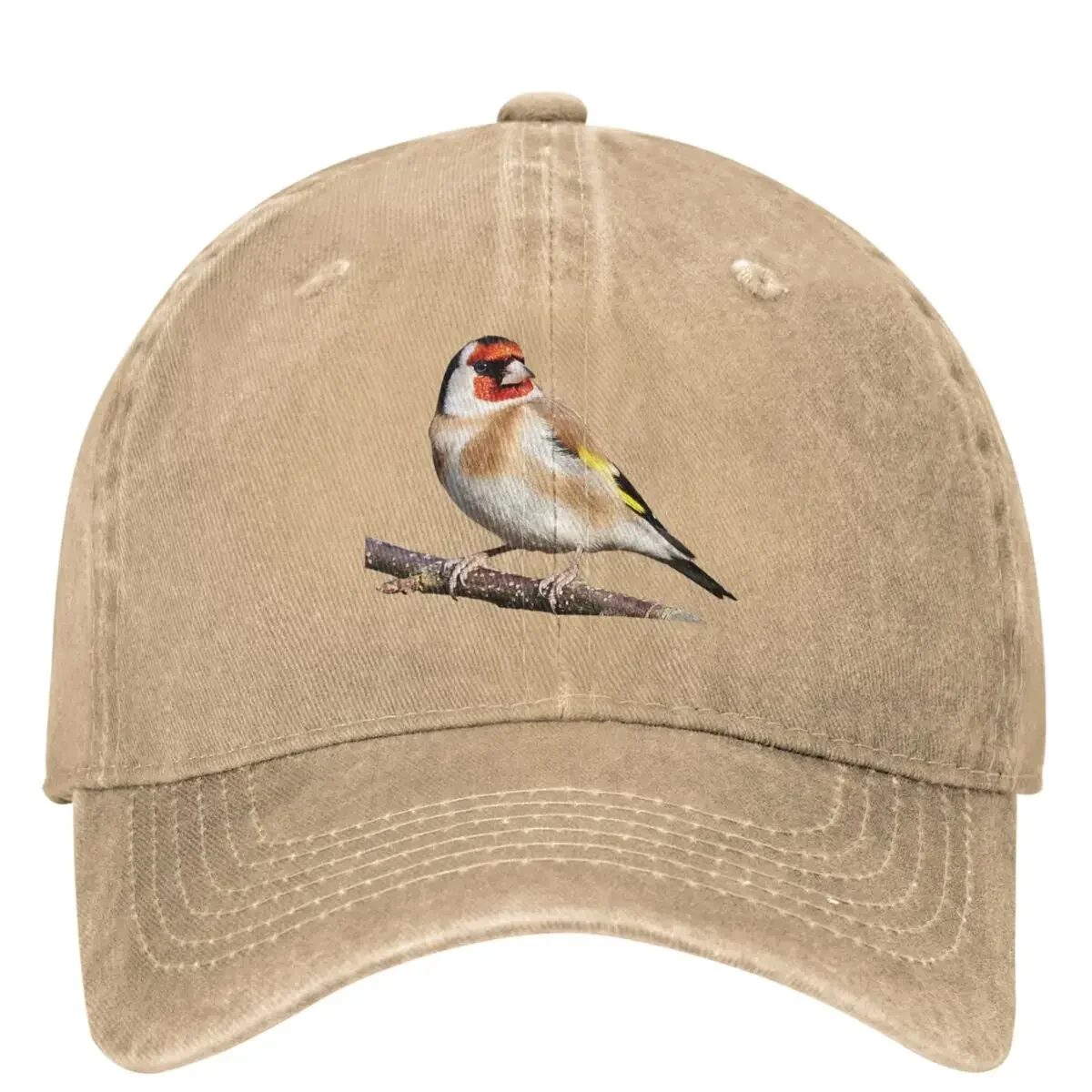 Goldfinch Beautiful Bird Baseball Cap Street Style Unisex Men Trucker Hat Sun-Proof Hiking Fishing Snapback Cap Gift