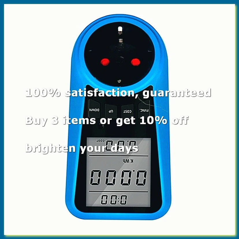 Socket Digital Current Meter Voltmeter AC Power Meter Time Watt Power Energy Tester Wattmeter EU Plug