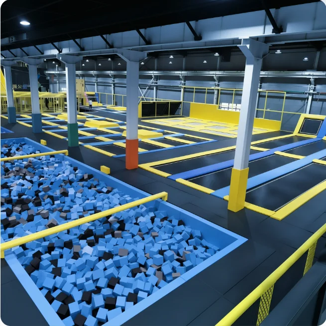 Indoor Playground, Multi-Activity Trampoline Park, Climbing Wall for All Ages, Customized Design, Fun and Safe Play Area