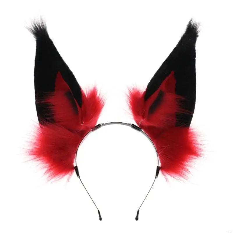 

N2UE Devil Ear Headband Halloween Maid Hairhoop Role Playing Props Hairband