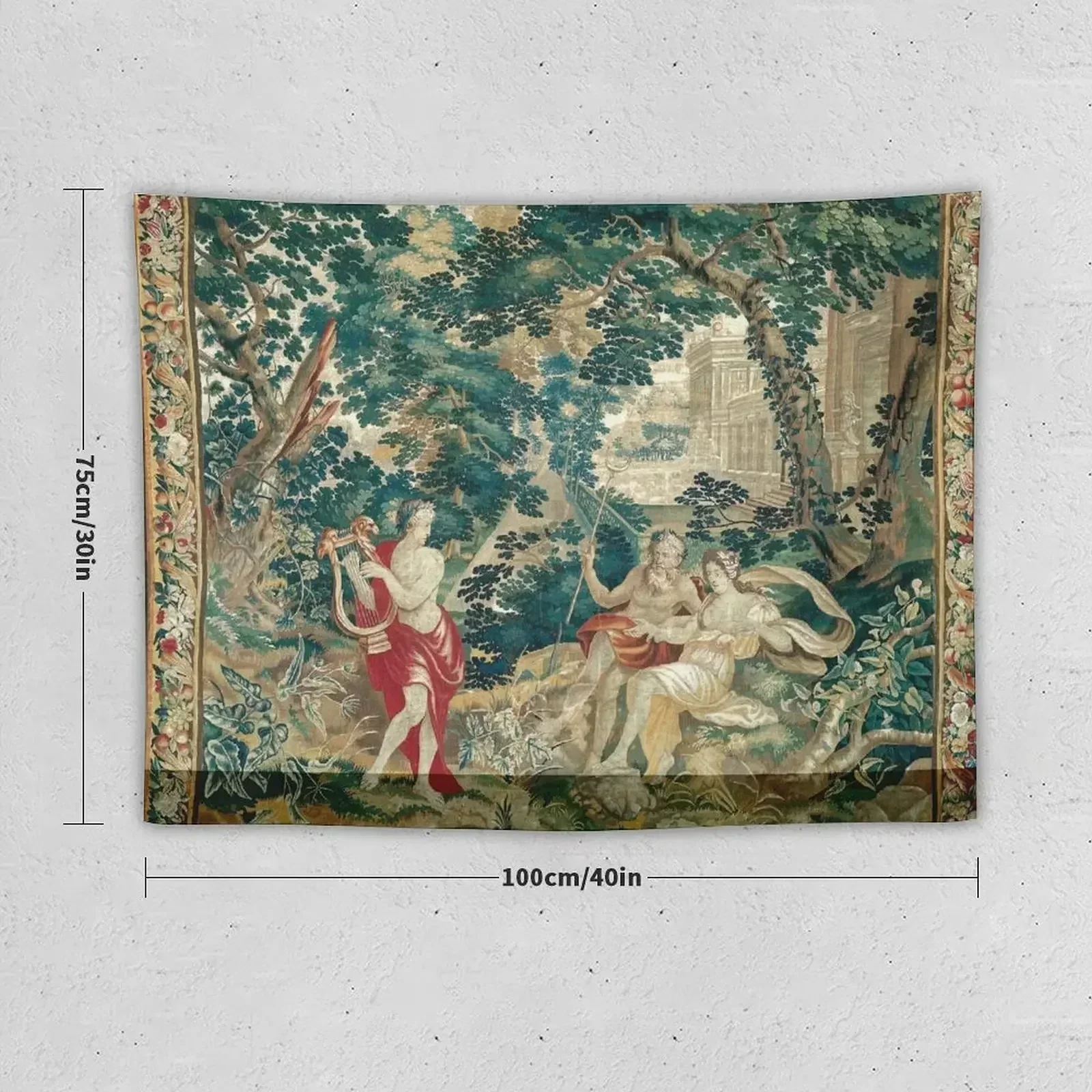 Orpheus Playing the Lyre to Hades and Persephone, from Orpheus and Eurydice or The Metamorphoses Tapestry Wall Carpet Tapestry