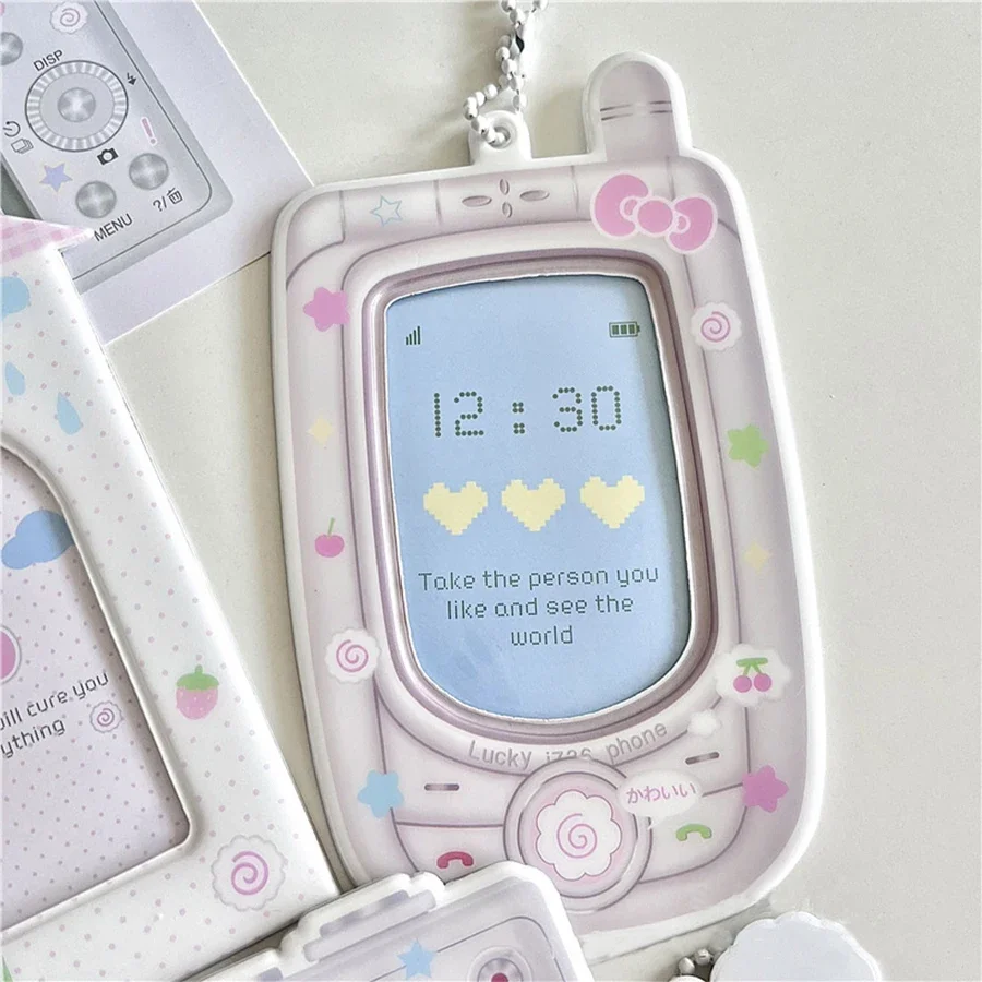 Cartoon Kpop Photocard Holder Camera Mobile Phone Shaped Idol Photocard Binder 3Inch Photo Storage Case Protection Cover