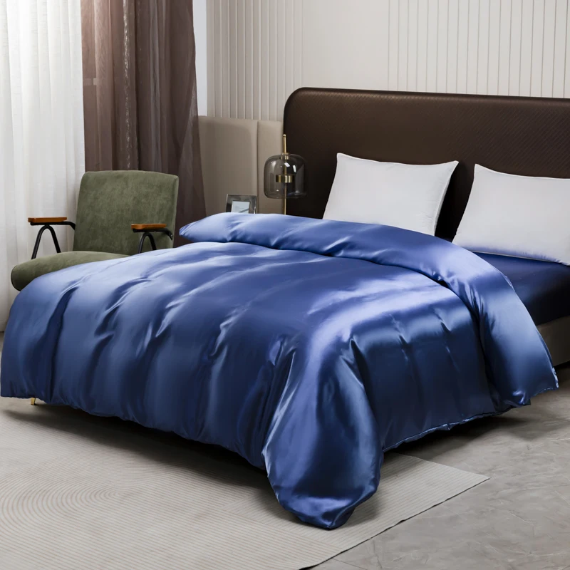 Solid Color Satin Down DuvetCover Luxury Spun Thick Skin Friendly Duvet Cover Single Ded Twin Bed Duvet Cover 200 * 200cm