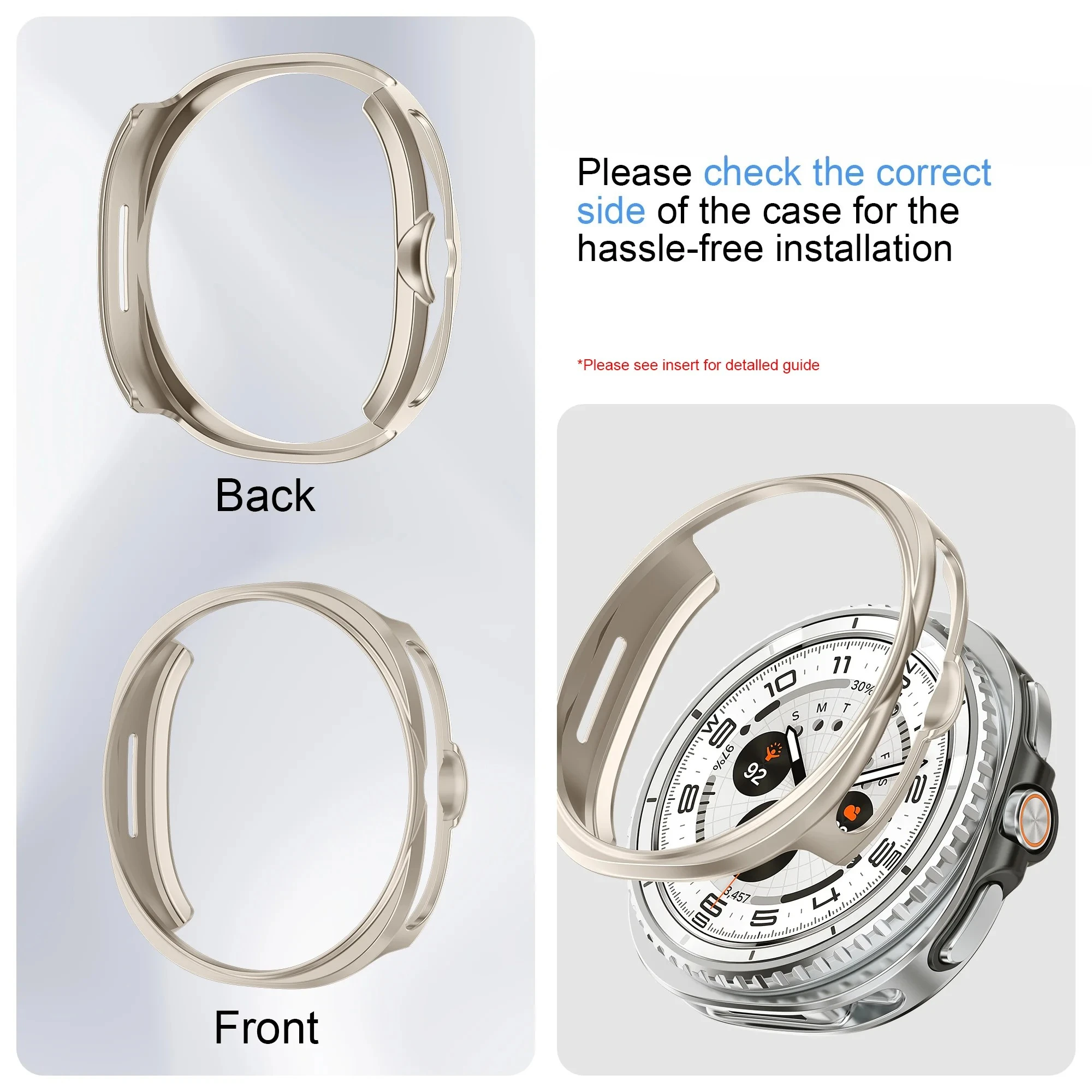 لساعة جالاكسي 8 كاسيك 46 مللي متر ملحقات واقية الوفير قذيفة لساعة جالاكسي 8 40 مللي متر 44 مللي متر يغطي