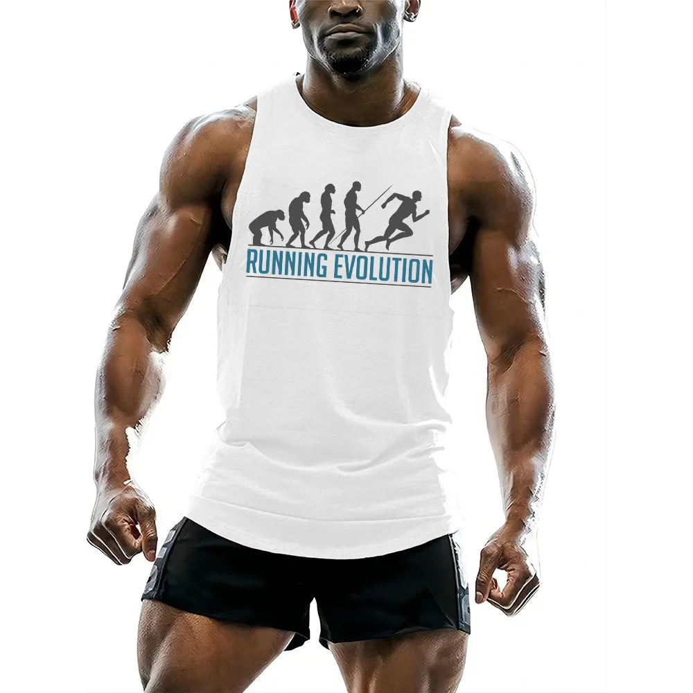 running vest Dry Fit T-Shirt Sleeveless Vest For Men Outdoor tops Shirt Casual Athletic Jersey Fitness Gym Men's clothing Sports