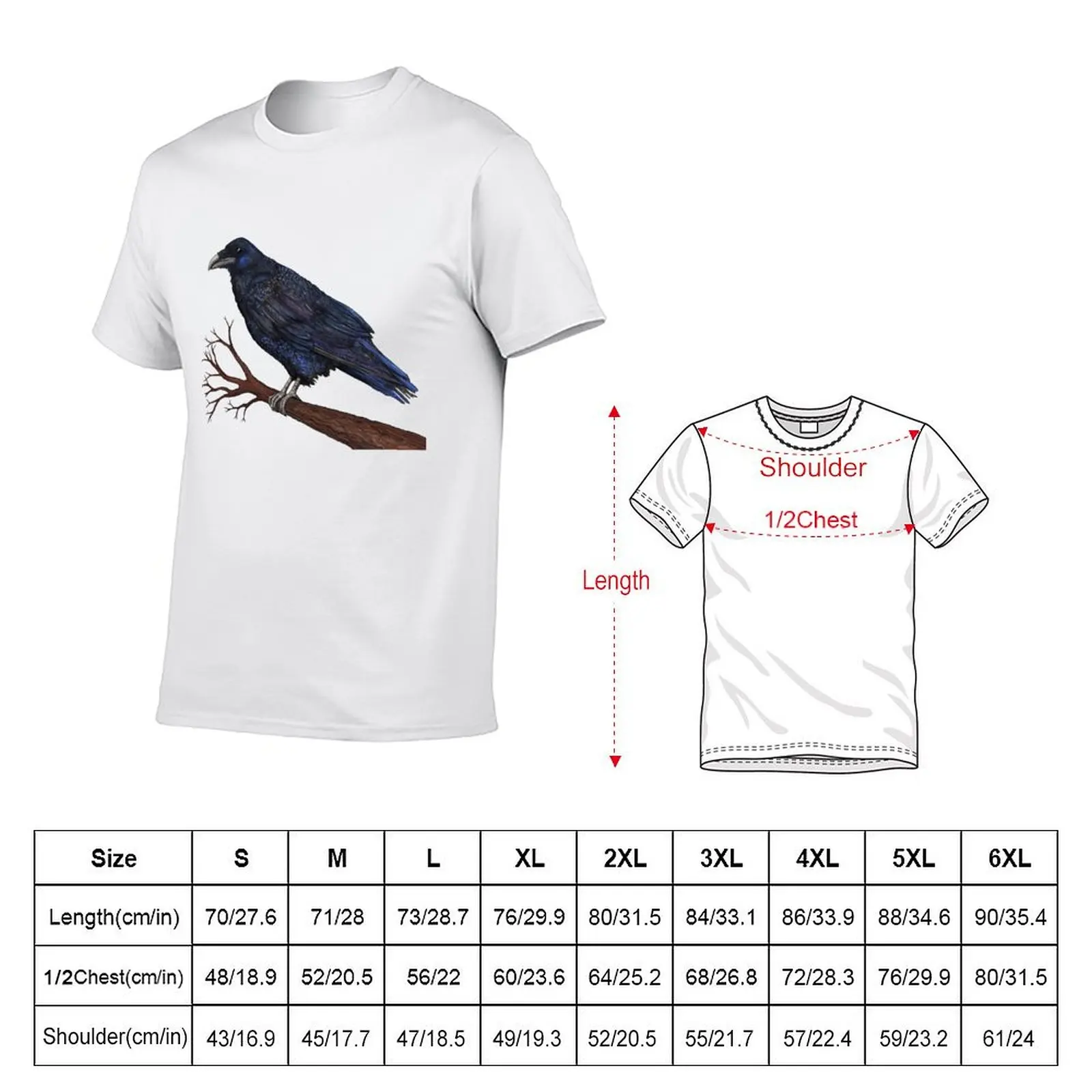 Raven T-Shirt Breathable Basic Cotton T-Shirt