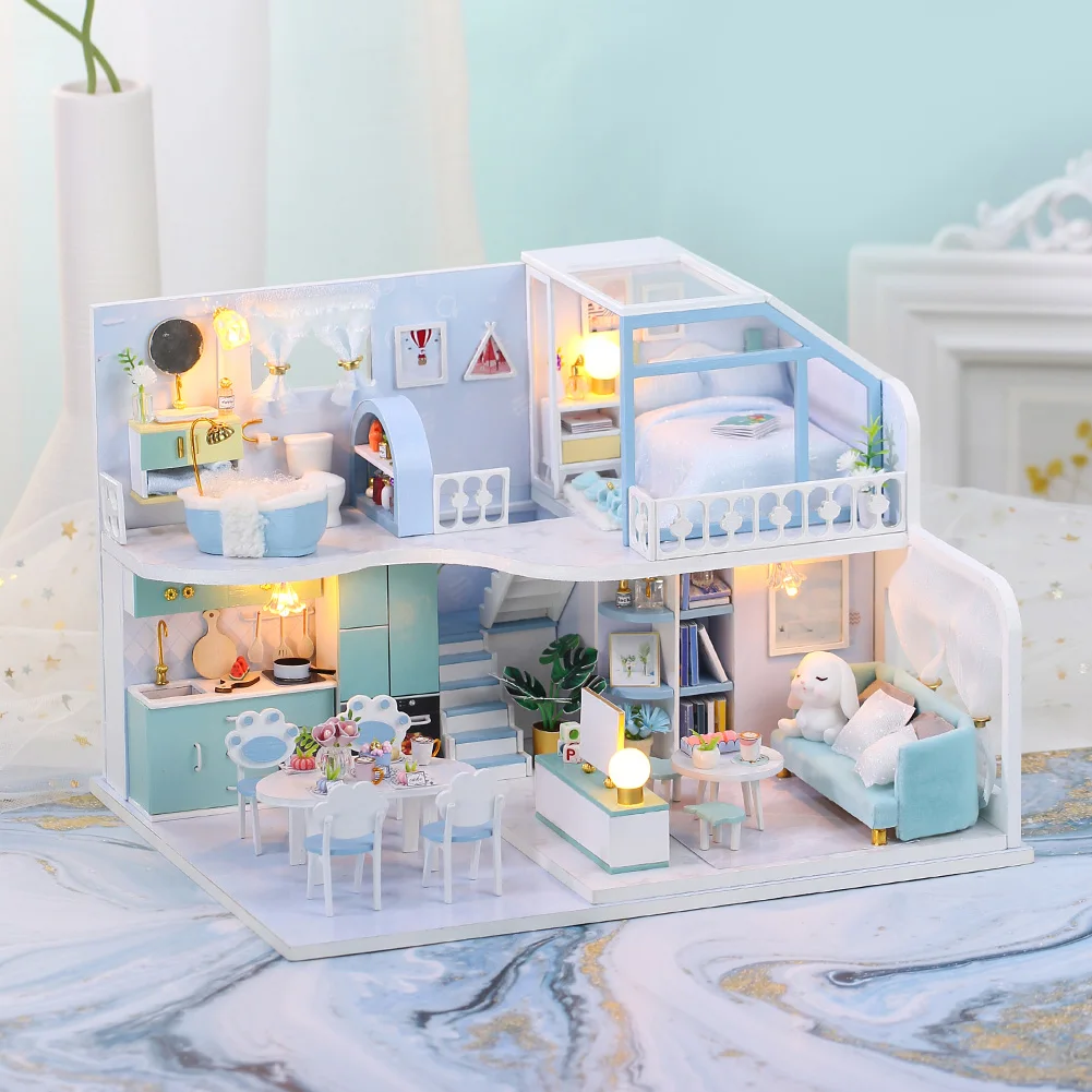 

Crush Blue 3D Diy Arts Crafts Making Kit Package Hobby Creation Handmade Sets Toys Gifts Miniature Works for Kids Children