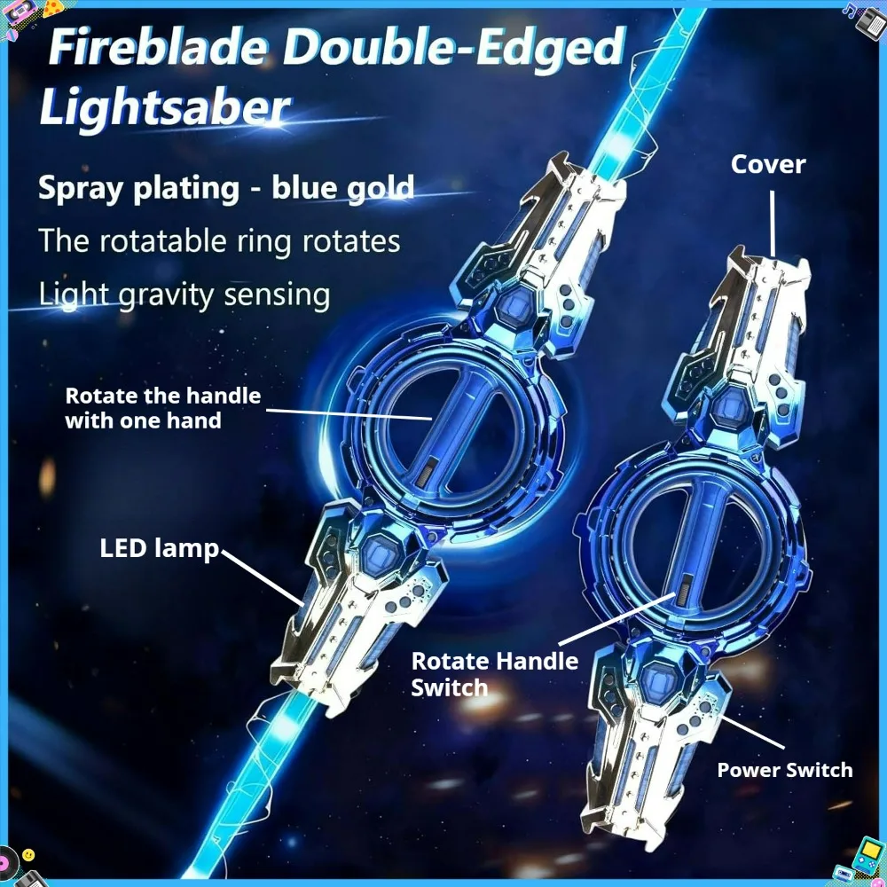 Buitenspeelgoed Helder draaiend zwaard Meerkleurig flitser LED-licht Glans Cosplay Zwaard Speelgoed Feest Familie Interactief speelgoed voor kinderen Volwassen