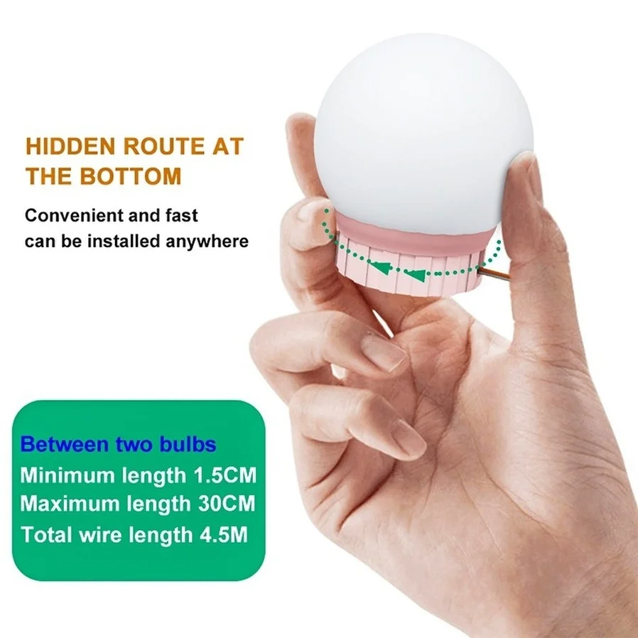 USB Professional Makeup Mirror Light Full Backlit Mirror USB Table Mirror with Light 2 6 10 14 Bulb portable Vanity Lights