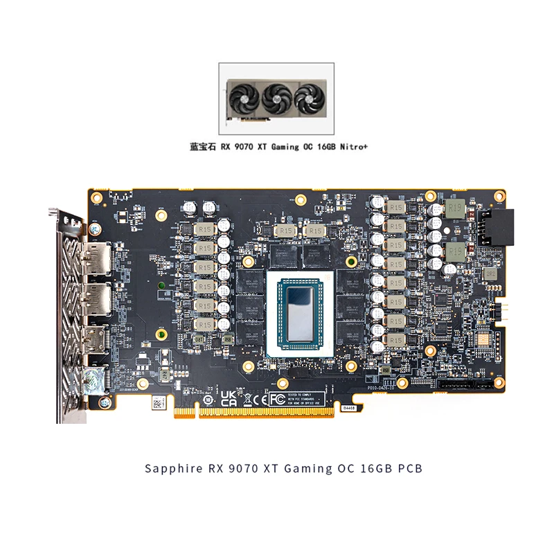 Barrow GPU Water Block Use for Sapphire Radeon RTX 9070 XT GAMING Nitro+ Video Card /Three-layer Structure Design BS-SA9070XT-PA