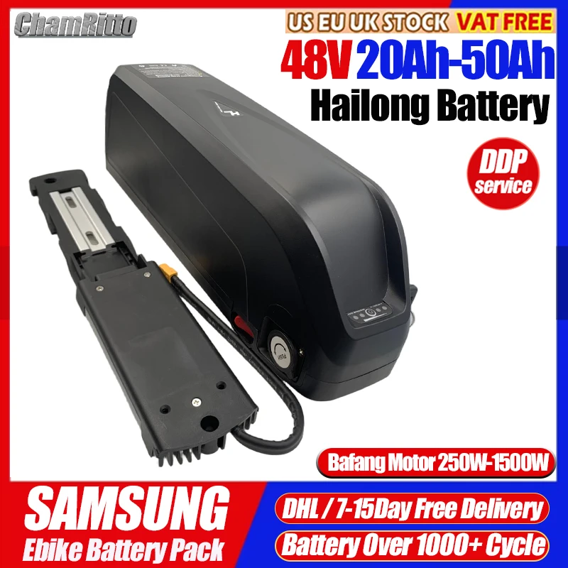 

Hailong Аккумулятор Cham-rider 48 В 20 24 Ач 30 Ач 40 Ач 50 Ач 60 Ач Аккумулятор Electrique Ebike Bateria 2000 Вт Электрический велосипед Литиевый Accu