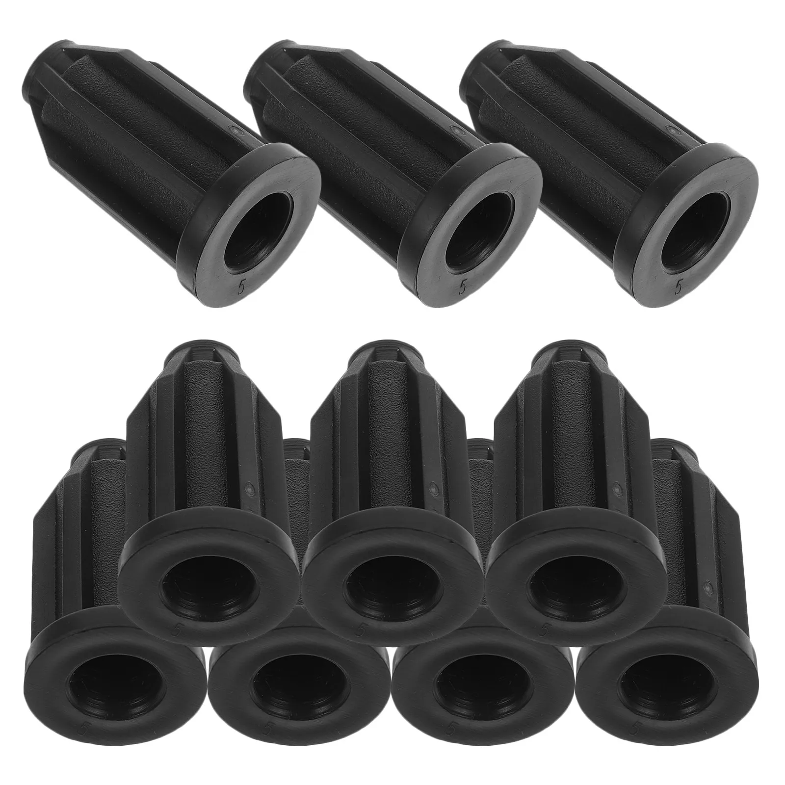 10Pcs Caster Socket Sleeves Heavy Duty Stem Inserts for Furniture Casters Stability Friction Enhancement Easy Installation