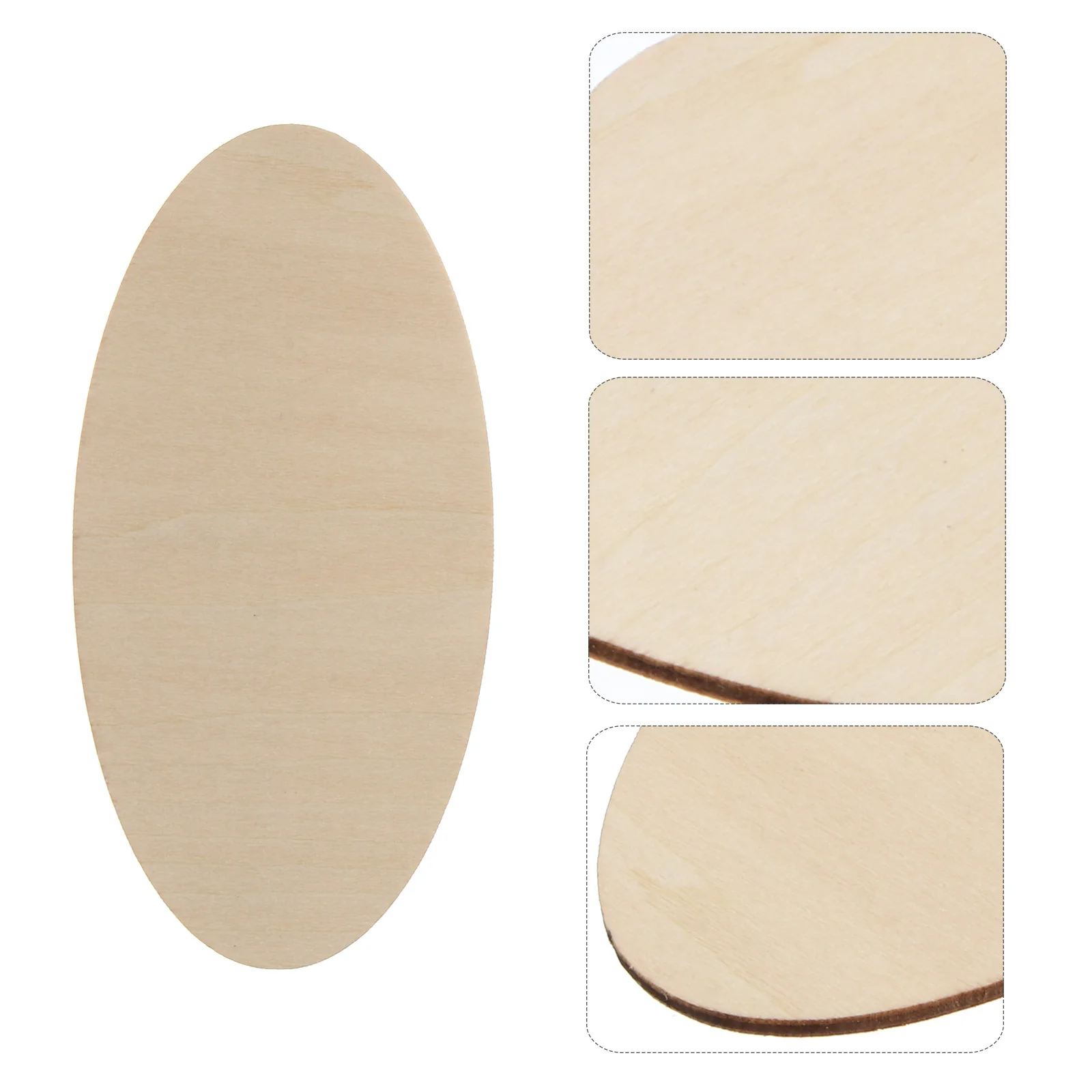 

DOITOOL 20pcs Oval Wood Discs Unfinished Craft Blanks for Home Decor Painting Projects Wooden Ornament Shapes Smooth Slices