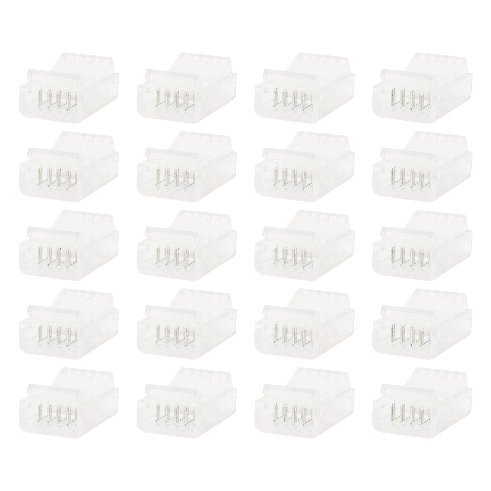 

20pcs 5-Pin RGB LED Light Strip Connectors Unwired Gapless Waterproof LED Adapter Connectors for Strip Light