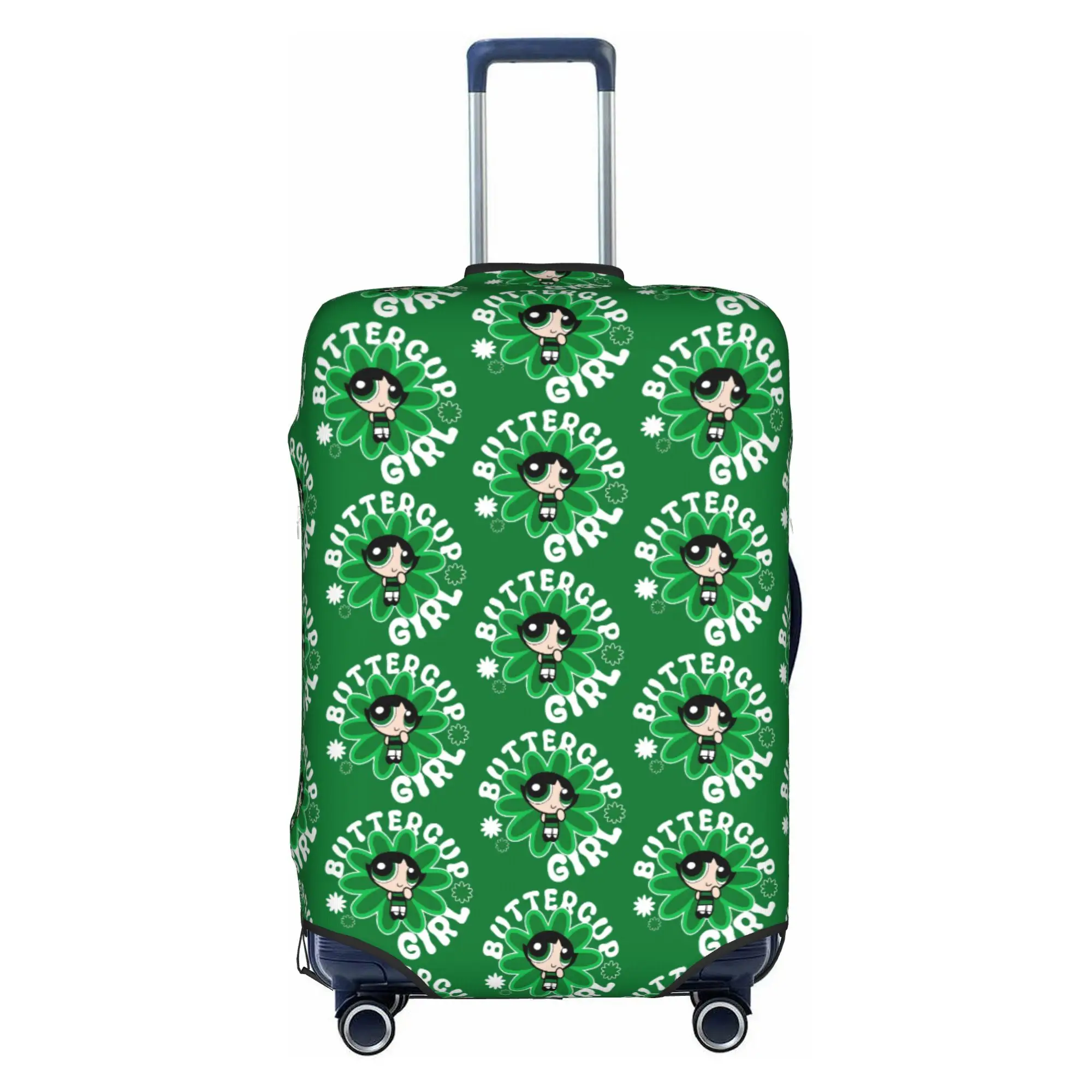 Custom P-PowerPuffes Anime Suitcase Cover Elastic Superhero Animation Luggage Protective Covers for 18-32 inch