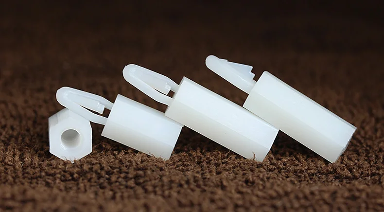 Weiße Nylon-Abstandsschraube für Leiterplatten mit einer Dicke von 1,0-1,8 mm, fester Nylon-Abstandshalter mit Innengewinde M3 M4 – Detail 3