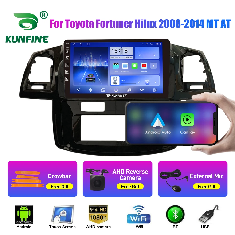 10.33''Car Radio For Toyota Fortuner Hilux Android Car Stereo DVD GPS Navigation Player Touch Screen Carplay Android Auto QLED