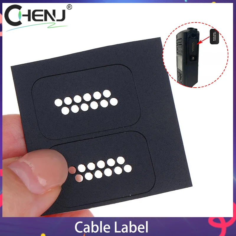 

10 PCS Flexible Speaker Cable Label For XPR7350, XPR7550, DGP8550, DP4800, Etc. Walkie-talkie Side Cable Connector Sticker