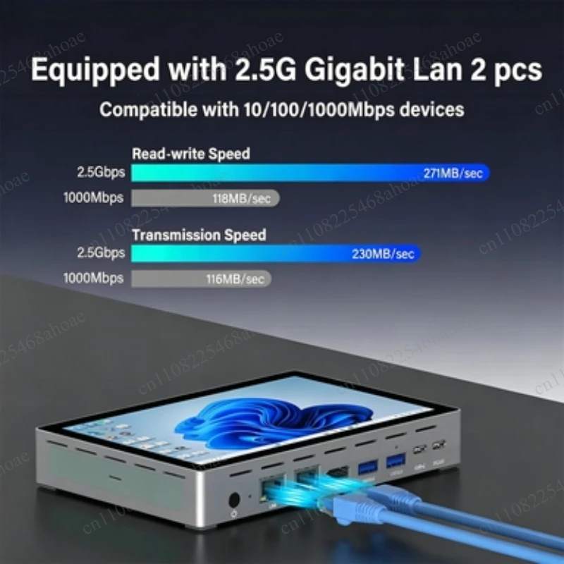 F9B Pro 7 Inch Mini PC Intel N95, Win11, 16G+512G, 5000mAh, WiFi5, Dual 2.5G LAN & SIM Slot