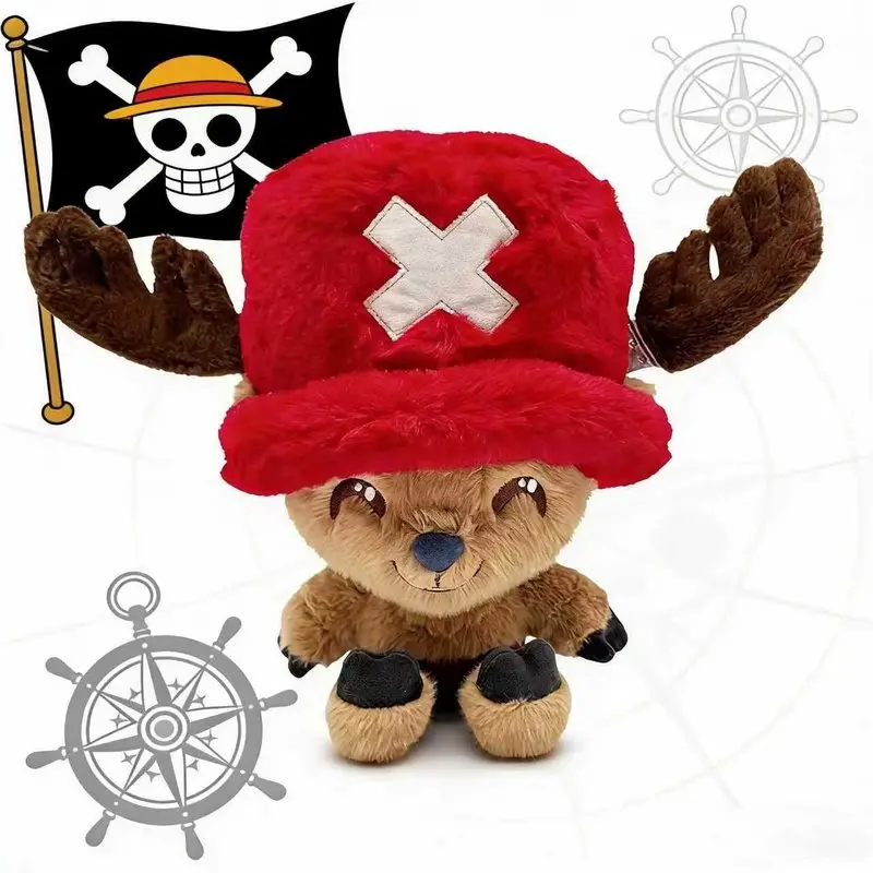 

In Stock One Piece Tony Tony Chopper Plush Doll Cute Fluffy Stuffed Anime Character Collectible Toy Gift Anime Fans Home Decor