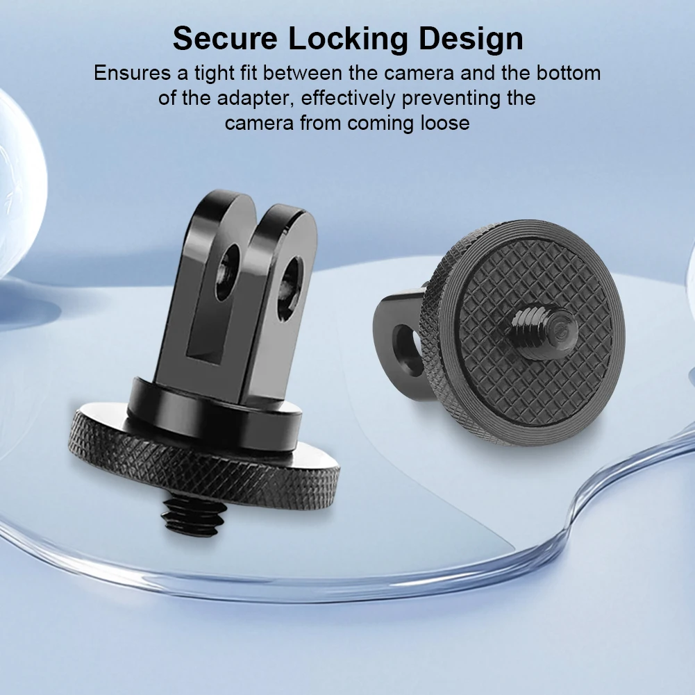 Adaptateur de trépied à vis de 1/4 pouces en alliage d'aluminium, 5 pièces, adaptateur de montage de trépied d'appareil photo pour GoPro Hero/Sony/Insta360 X3, accessoires de caméra