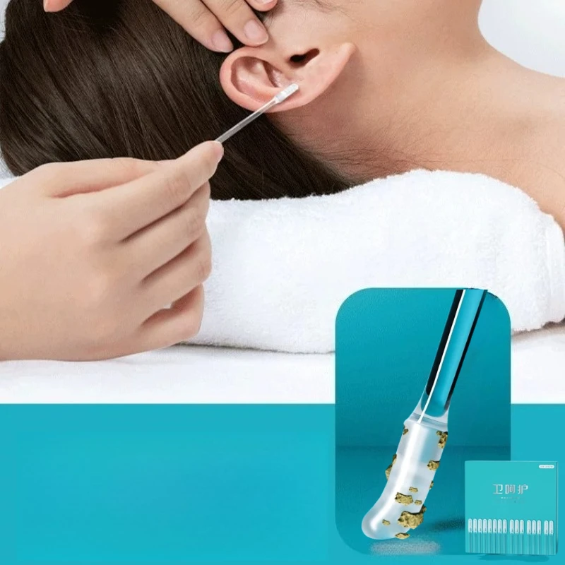 24pcs Sticky Ear Digger Ear Digging Tool Ear Wax Cleaning Special Not Hurt Ear Digging Spoon Ear Digging Cotton Swabs