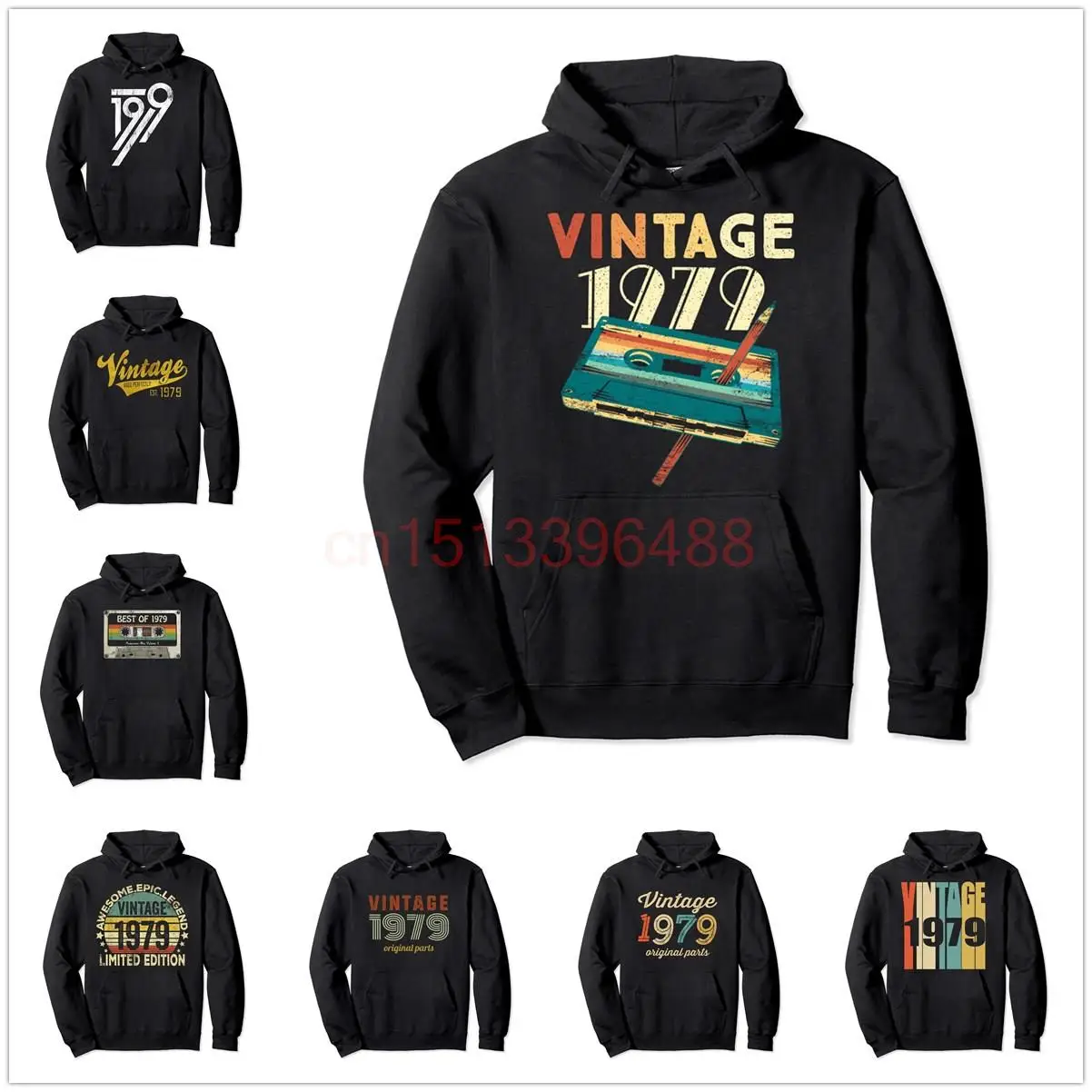 

95% Cotton 42 Year Old Retro Vintage Awesome Birthday Gift 70'S Pullover Hoodie Sweatshirt Men Women Tracksuit Clothing