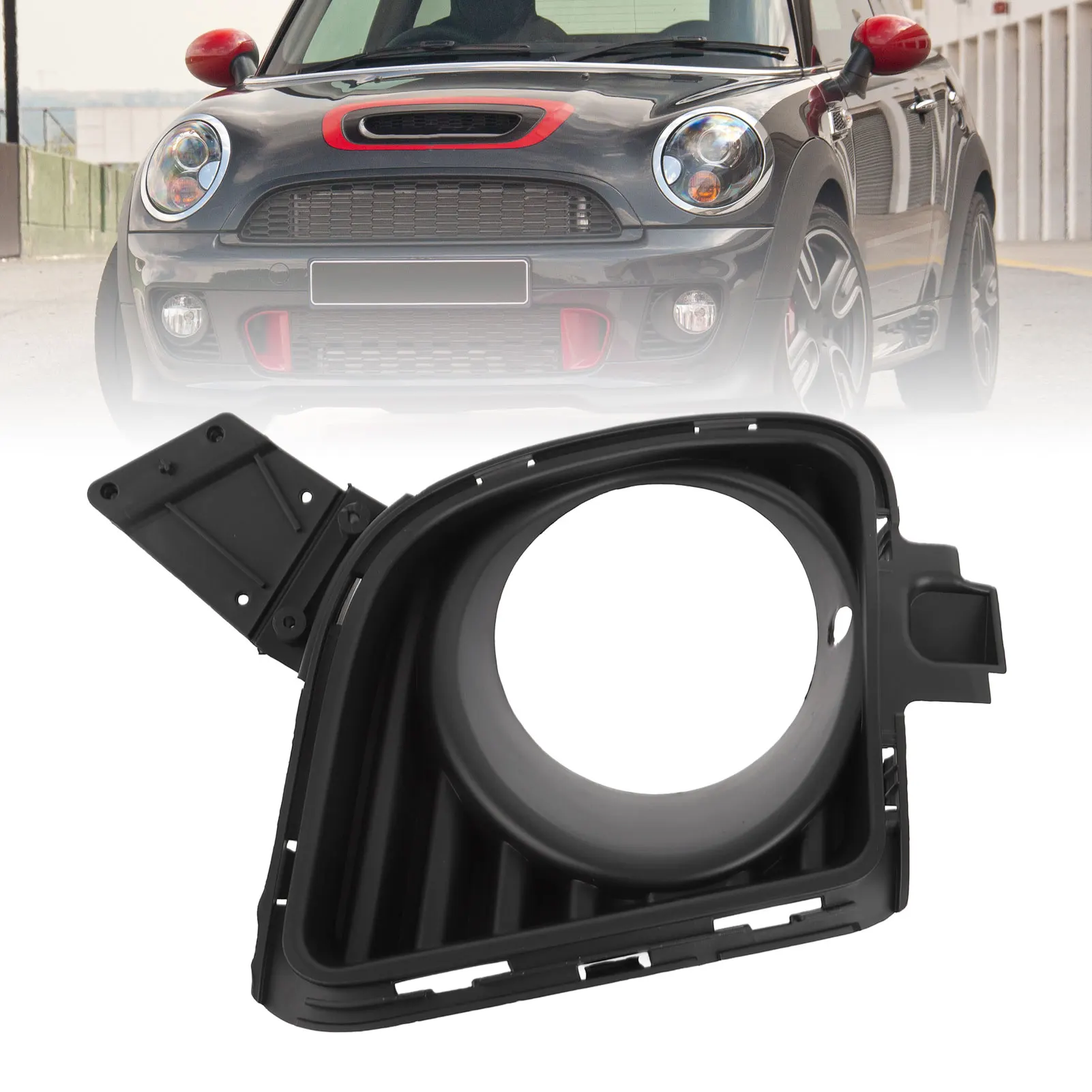 

Крышка решетки противотуманных фар 51117283348 — стильная накладка на передний бампер для R55/R56/R57/R58/R59 LCI JCW (правая сторона)