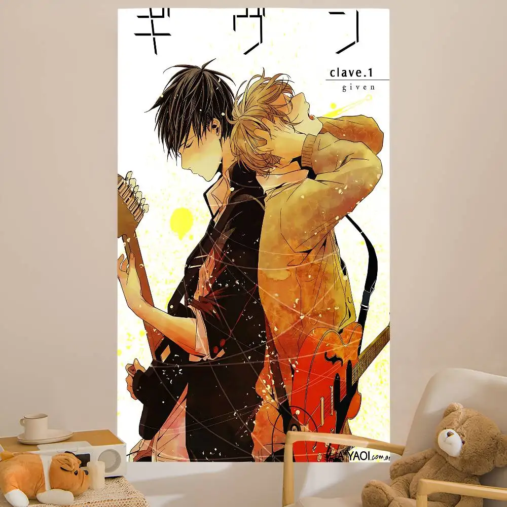 Japanses Cartoon Given DIY Wall Tapestry Hippie Flower Wall Carpets Dorm Decor Wall Art Decor