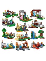 my world The Farm MINI TreeHouse  Building Blocks Village Model Bricks Mountain cave Boys Toys Children  toys for boys
