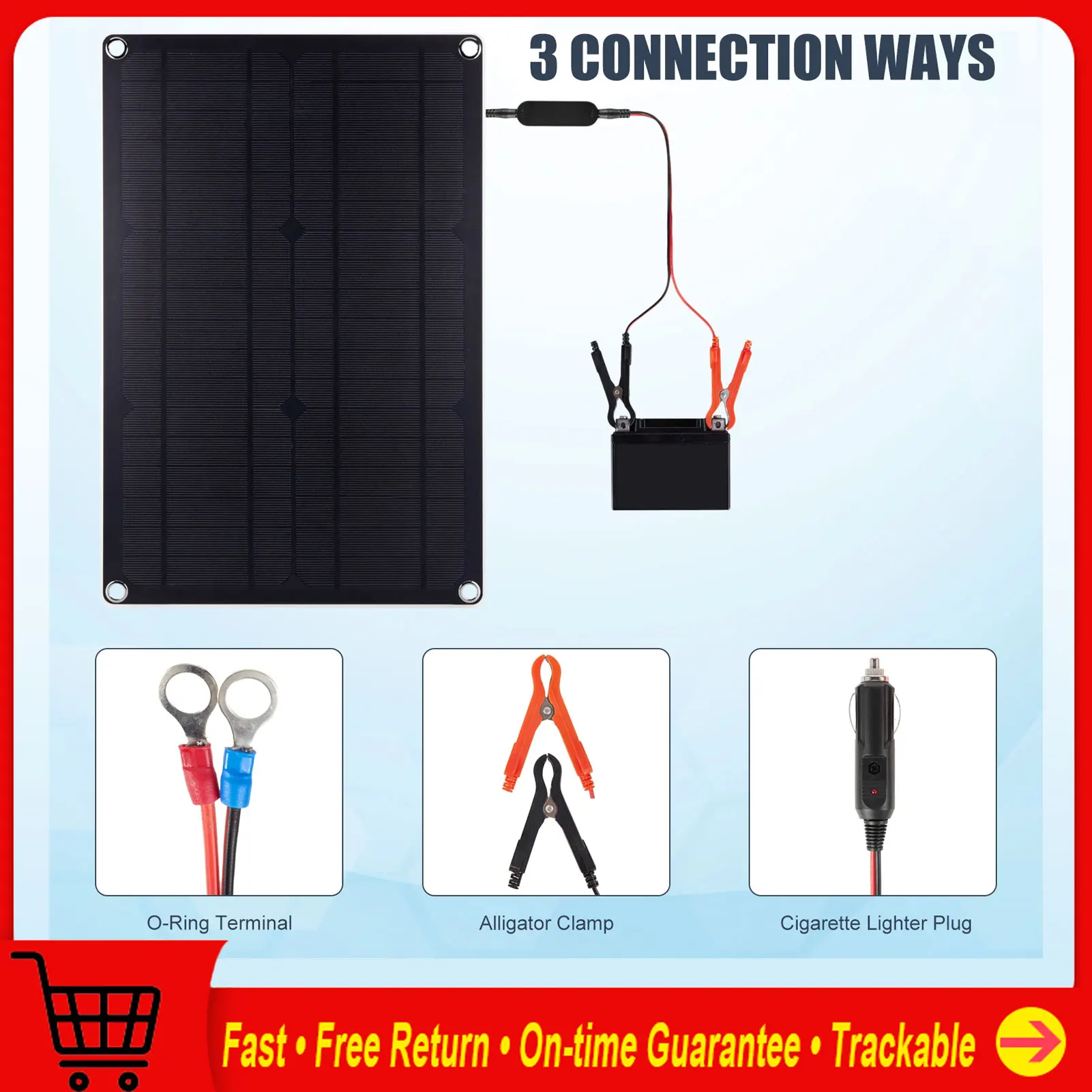 

Обслуживающее автомобильное зарядное устройство для солнечной батареи, портативный комплект для зарядки солнечной панели 20 Вт 12 В, интеллектуальная регулировка напряжения