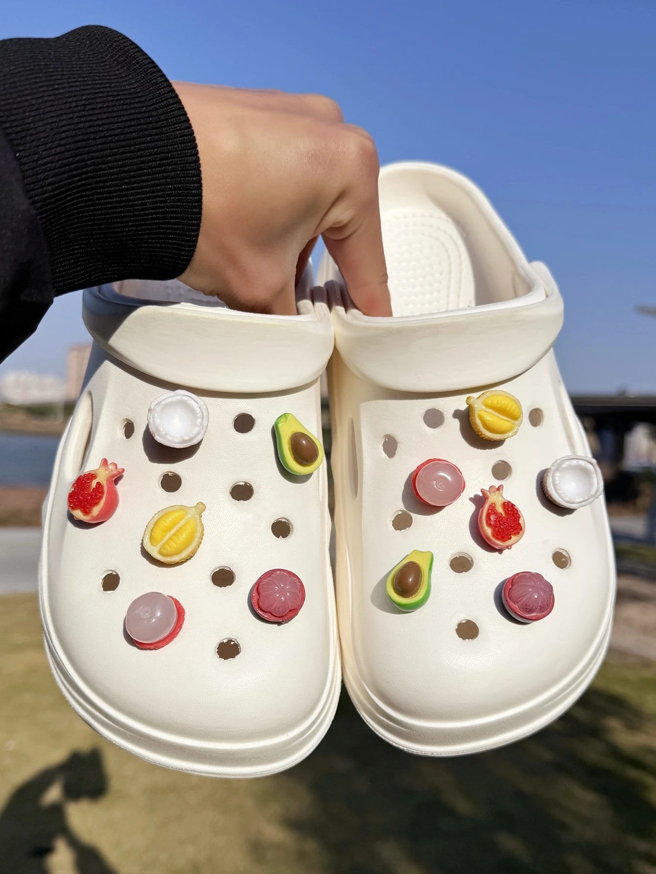 12 Pieces of 3D Fruit Shoes Decoration DIY Casual Accessories - Fun and Multi-functional Personalized Shoe Ways