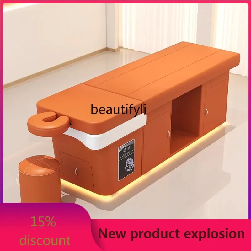 

zGNew Thai Head Therapy with LED Light Shampoo Chair Hair Saloon Dedicated Hair Care Salon Scalp Care Massage Salon Bed