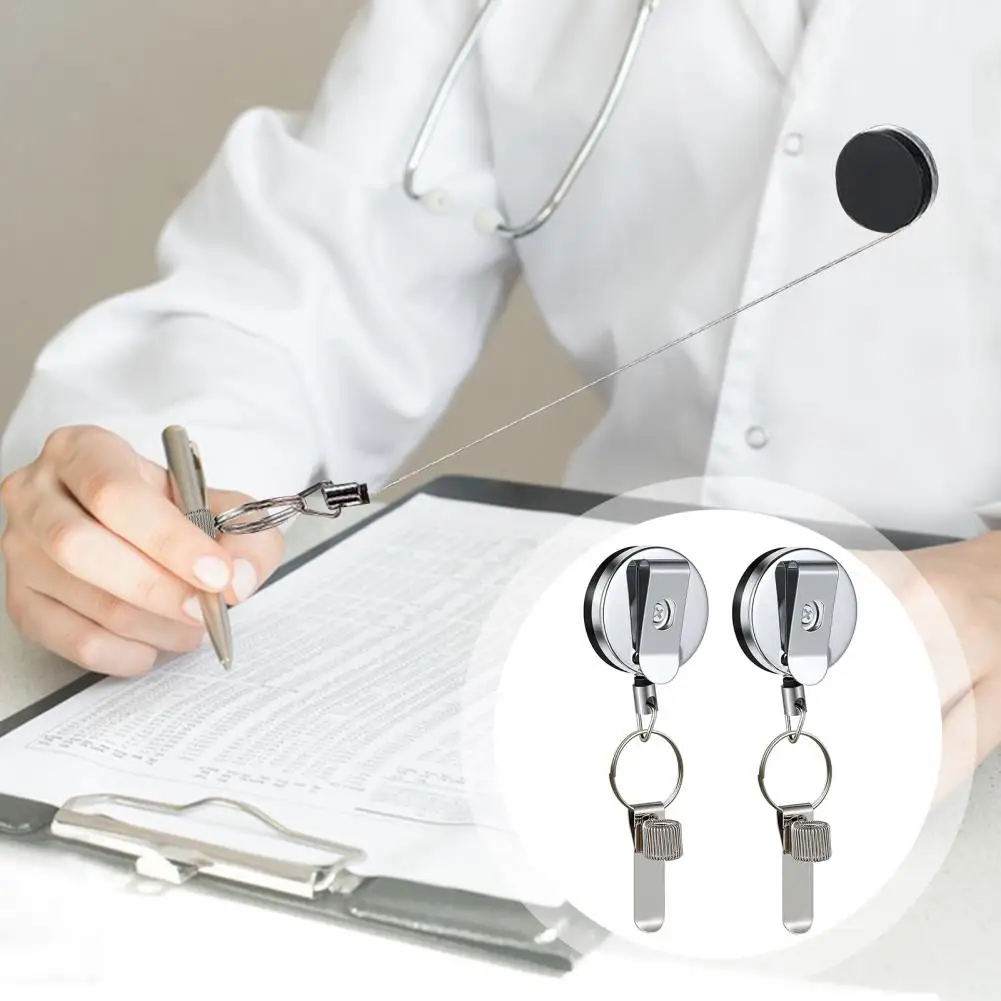 Сверхмощный держатель для ручек, держатель для ручек, универсальные прочные выдвижные держатели для ручек с кольцом для ключей, зажим для ремня, идеально подходит для плотников