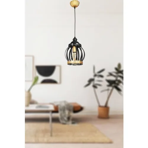 Roy Lighting 0057858 Single Case Black Gold Chandelier