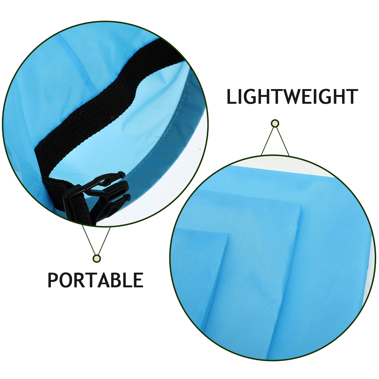 

3pcs 1.5L+2.5L+3.5L Waterproof Dry Bag Storage Pouch For Camping Boating Kayaking Fishing Watertight Roll Top Closure Double