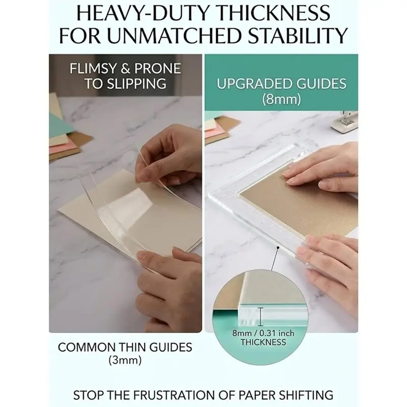 【MUST-HAVE】Guide For Card Making For Paper Crafting Alignment Tools Includes Bone Folder& Crease Marker