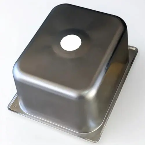 

Stainless Steel Drop-In Single Compartment RV Sink With Drain Strainer, 12.75 x 10.5 x 6 Inches