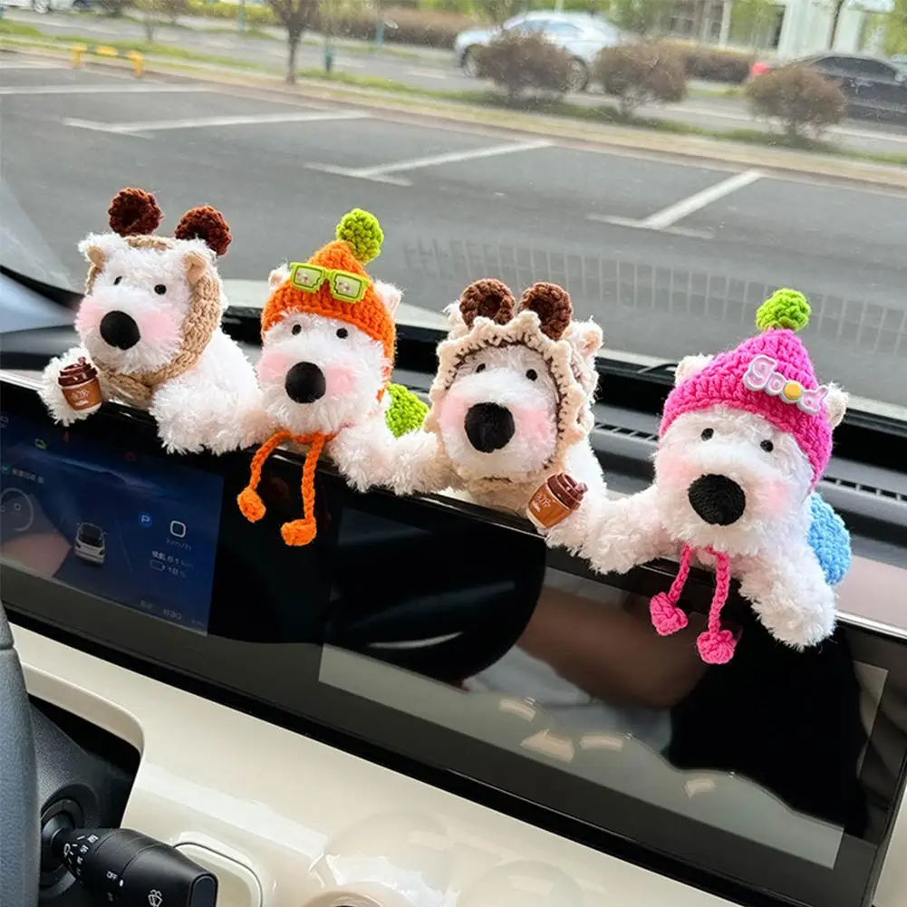 Car Gear Shift Decoration Accessories Cute Dolls With Turn Signal Windshield Wiper Rearview Mirror Auto Ornament Children\'s Toy
