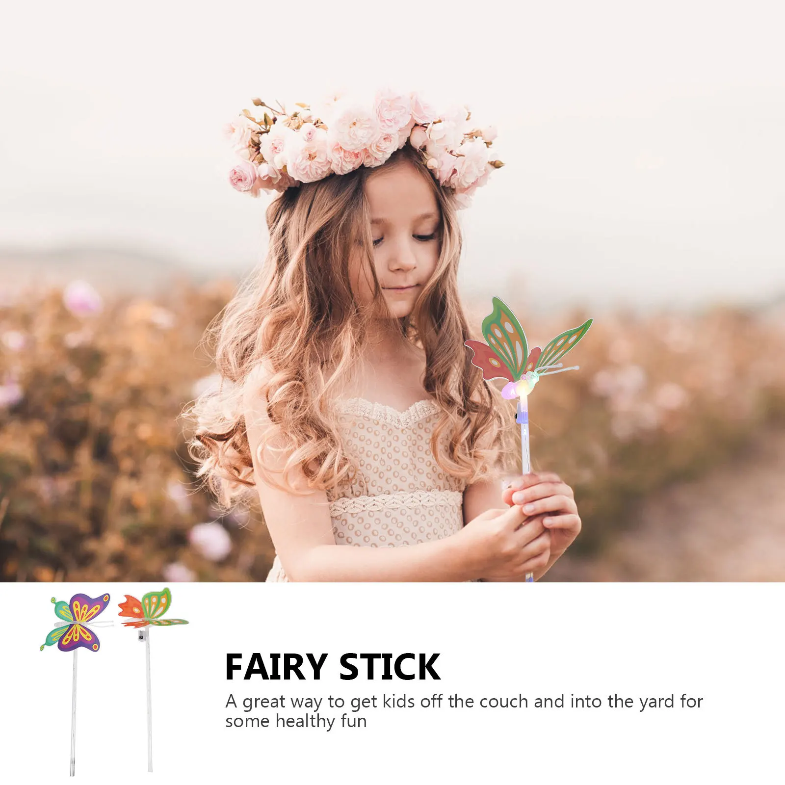 5 قطعة العصي الجنية المتوهجة الإبداعية رائعتين مضيئة الصولجانات للأطفال مهرجان حفلة يهتف الدعائم لون عشوائي