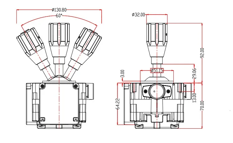 2-Axis 1 Smc80 Button Rocker Two-Axis Joystick Industrial Control Spindle Dual-Axis Control Spindle Industrial Joystick