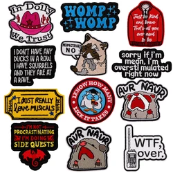 Motivational Phrase Embroidered Animal Patches On Clothes On Patches For Clothing DIY Patch Jackets Sew Sticker Gifts for Friend