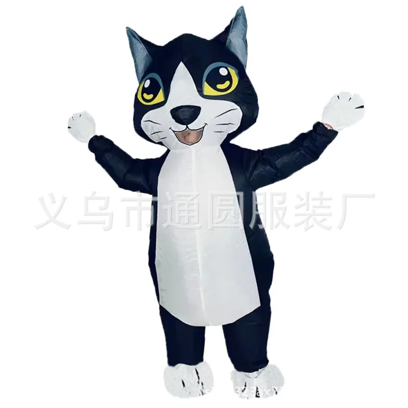 

Black Cat Inflatable Doll Costume, Halloween Party Costume, Adult Walking Inflatable Suit for Festival Stage Performance Cosplay