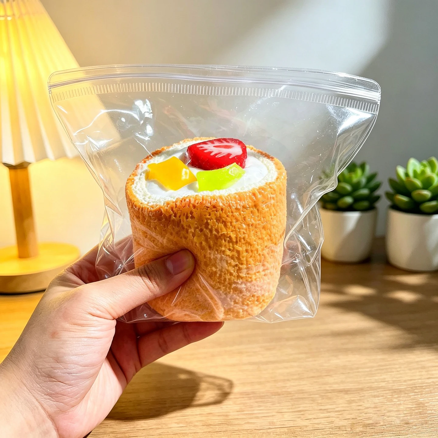 Silicoco Scone Cake Roll Dessert Series Squishy Toy Premium Silicone Supple Squeeze Tactile Hand Fidget Play #Nulala200041
