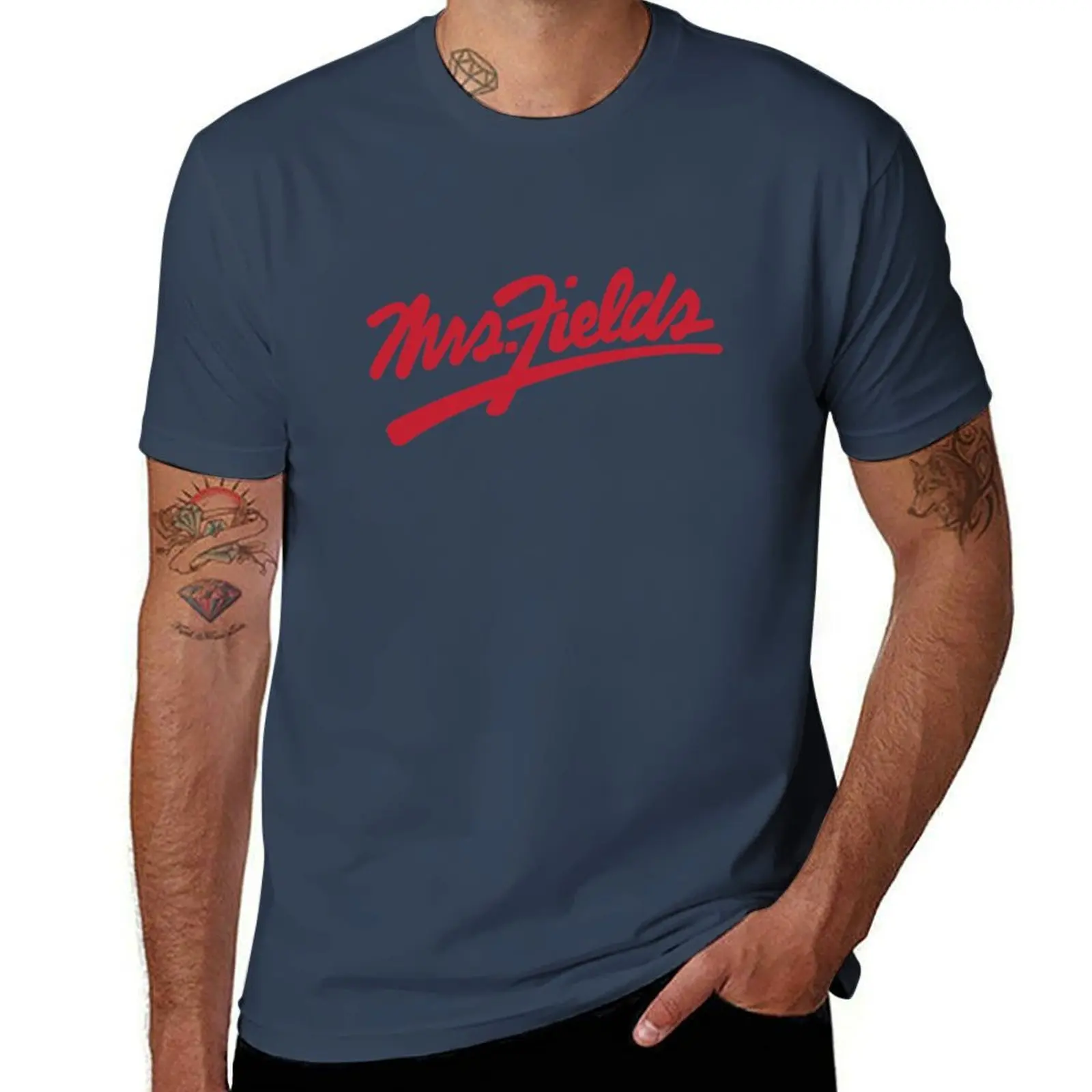 Camiseta Cafe Fields Mrs. and Resto, camiseta de manga corta de talla grande